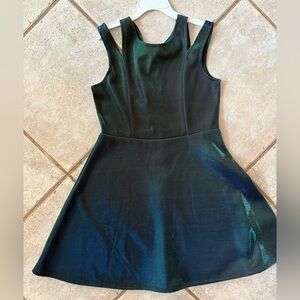 Us Angels Blush Junior Dress in Unique shimmery green